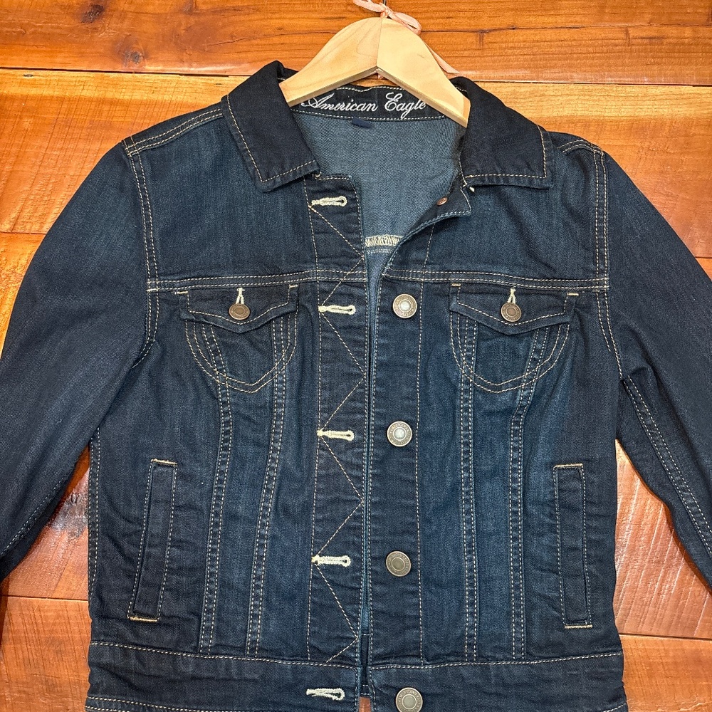 American Eagle Dark Wash Jean Jacket